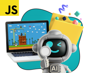 Язык программирования JavaScript + AI. Проектное обучение + геймификация + AI-помощники - КИБЕРшкола программирования для детей, компьютерные курсы для школьников, начинающих и подростков - KIBERone г. Алтуфьевский